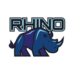 rhino logo, vector illustration