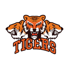 tigers logo, vector illustration