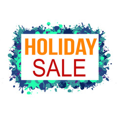 Holiday sale banner or label for business promotion