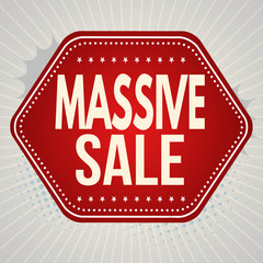 Massive sale banner or label