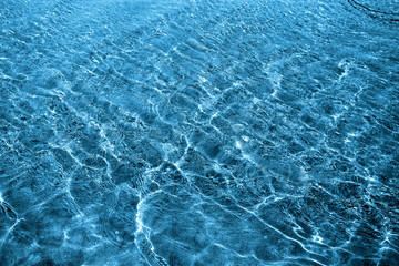 Photo of a macro of blue sea waves