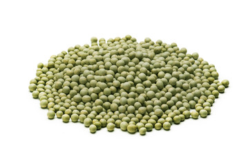 Green peas on white background  - Powered by Adobe