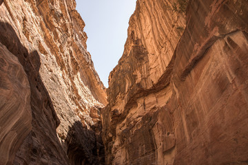 canyon in Petra city in Jordan