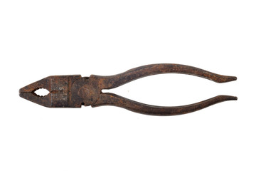 old vintage pilers isolated on white background