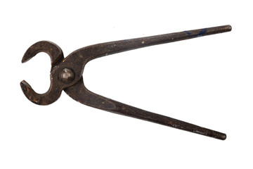 old vintage pilers isolated on white background