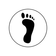 Human footprint icon, logo