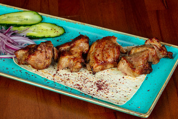 Pork tasty shashlik
