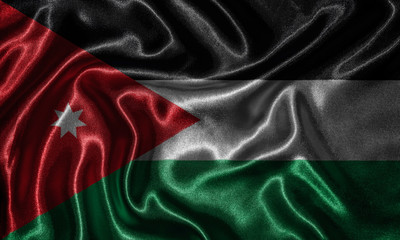 Wallpaper by Jordan flag and waving flag by fabric.