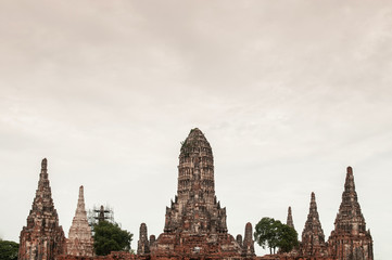 Fototapeta premium Ruin pagoda of Wat Chai Watthanaram, Ayutthaya, Thailand
