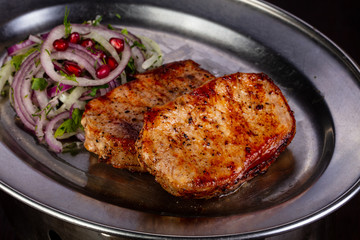 Chicken barbeque with onion