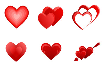 Red heart vector for Valentin
