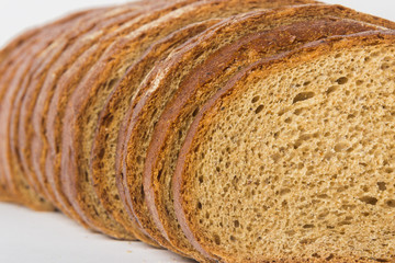 Brown bread in focus