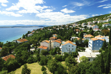 Fototapeta na wymiar The town and traditional favorite resort, the largest on the Croatian seaside (5,800 inhabitants), 37 km southeast of Rijeka.
