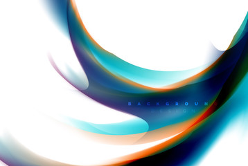 Obraz premium Holographic fluid colors flow, colorful liquid mixing colours motion concept