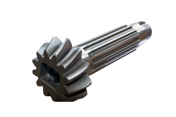 gear reducer of the rear bridge of the tractor on isolated white background