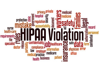 Fototapeta premium HIPAA violation word cloud concept 2