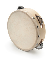 Classic wooden tambourine