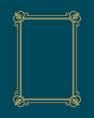 Decorative vintage frame. Vector elegant element for design.