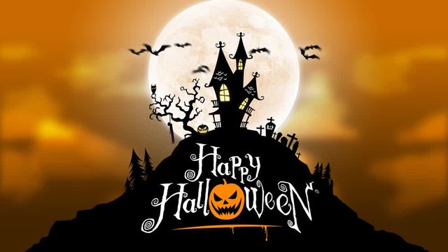 Halloween Background Loop with bats