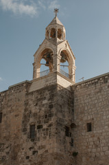 Fototapeta na wymiar Cathedral stone wall in Israel