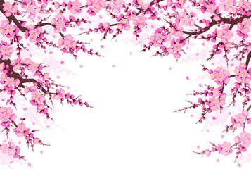 Obraz na płótnie Canvas Spring Background with Plum Blossom Branches