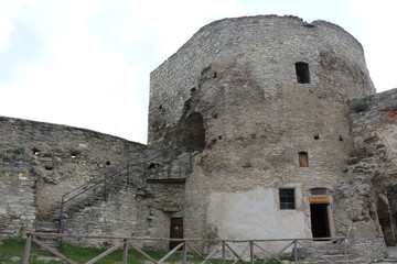 Fototapeta na wymiar The fortress walls of the medieval fortress