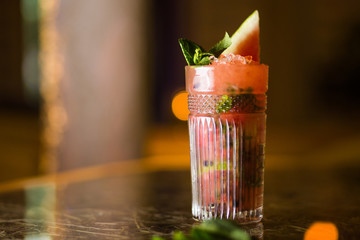 cold watermelon cocktail