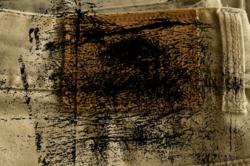 Grunge dirty Empty label denim texture for the traditional business background