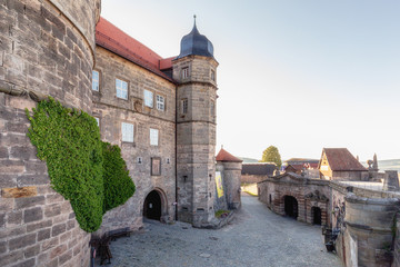 Fototapeta premium Medieval German Bavarian Town of Kronach in Summer. Lovely historical houses