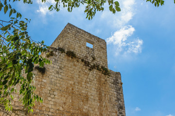 Fototapeta na wymiar Ruins of medieval Yehiam Fortress, Galilee, Israel