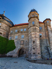 Fototapeta premium Medieval German Bavarian Town of Kronach in Summer. Lovely historical houses