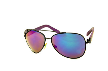 Glasses to protect the eyes from bright sunlight and ultraviolet...With rainbow-colored glasses.