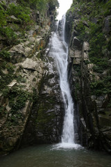 Fototapeta na wymiar China mountain stream falls