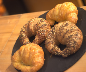 Varied bakery pastries