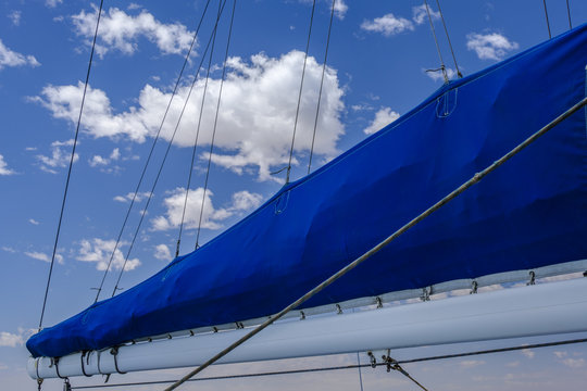 Blue canvas sail