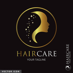 Fototapeta premium Luxury Gold Hair Logo/Icon