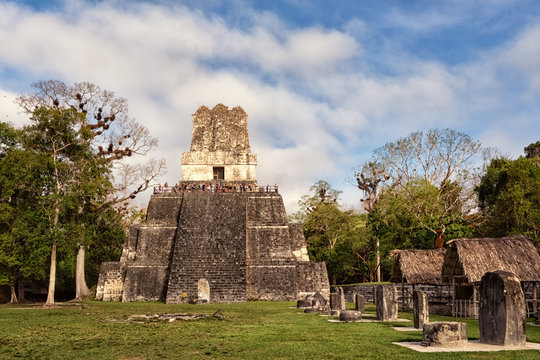 Tikal, Mayan Ruins, Main Plaza, Temple II , Guatemala