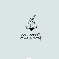 less monday more summer vector illustration