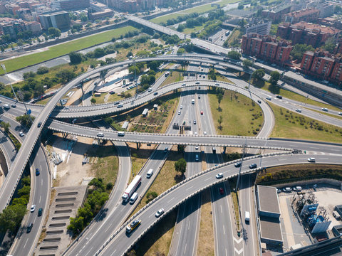 Highway interchange in Barcelona