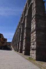 Colossus Aqueduct Segovia In A Side Shot. Architecture History Travel. June 18, 2018. Segovia...