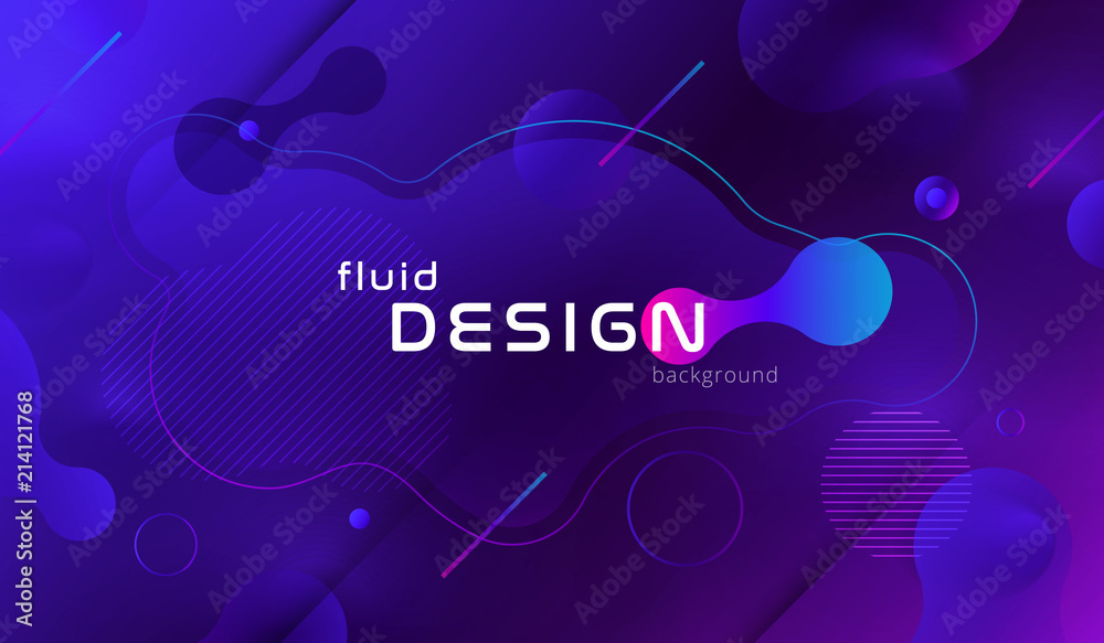 Canvas Prints colorful geometric background design. fluid shapes composition with trendy gradients. eps10 vector.