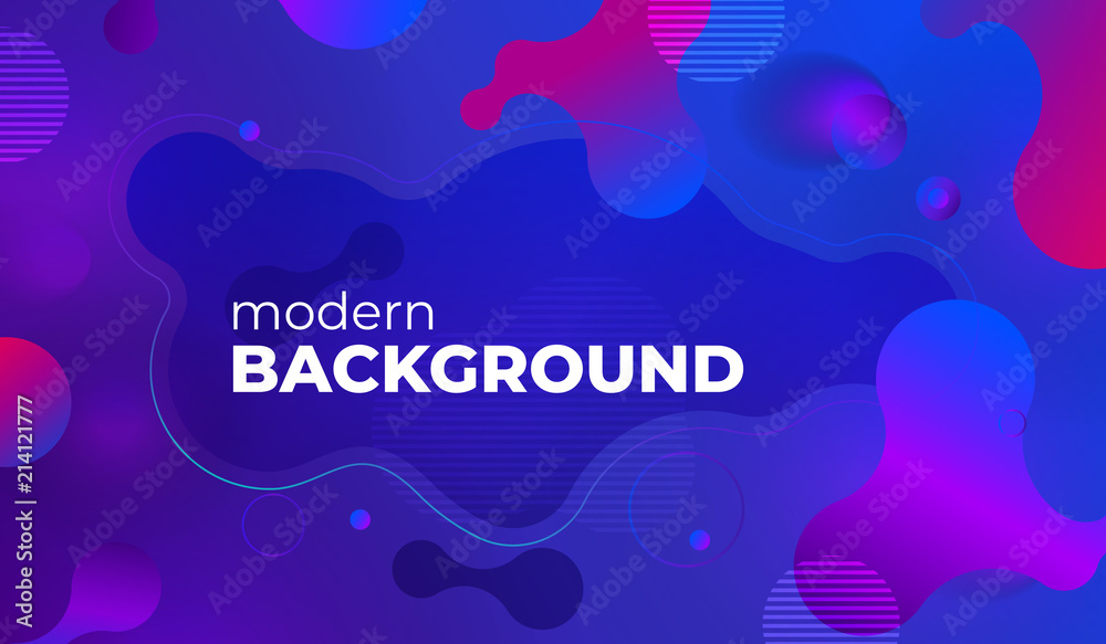 Canvas Prints colorful geometric background design. fluid shapes composition with trendy gradients. eps10 vector.