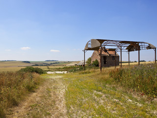 Fototapeta premium derelict farm and landscape