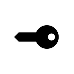 Key icon. Flat vector graphic isolated on white background. EPS 8.