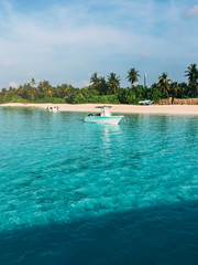 Maldives island luxury resort beach