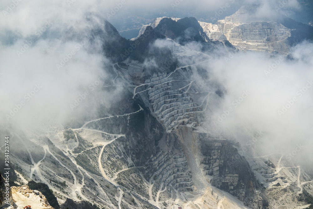 Wall mural marble quarries in carrara