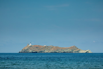 Fototapeta na wymiar Island of Giraglia on northern tip of Corsica
