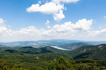 Landscape of Pilis mountains at summer in Hungary
