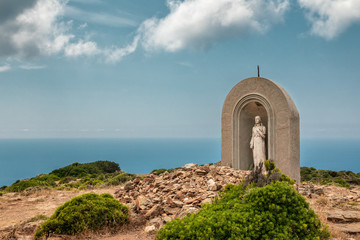 Stone memorial on Cap Corse in Corsica