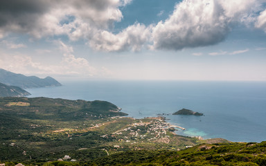 View over Port of Centuri on Cap Corse in Corsica